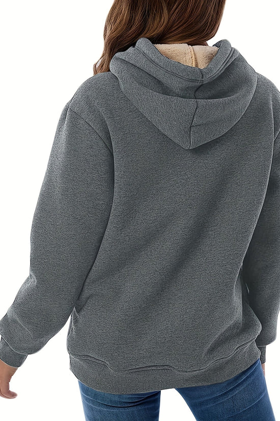 Komfortabel Fleece Hættetrøje til Kvinder