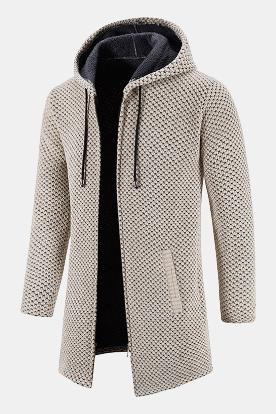 Lang Line Struktureret Hoodie Trøje