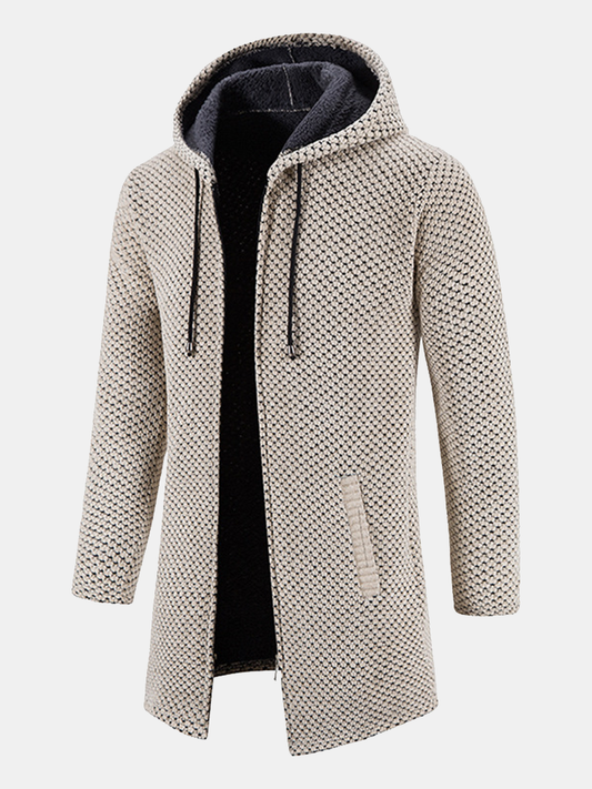 Lang Line Struktureret Hoodie Trøje