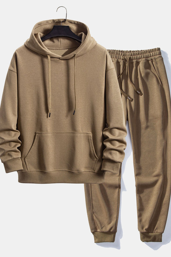 Basic afslappet hoodie & joggingbukser