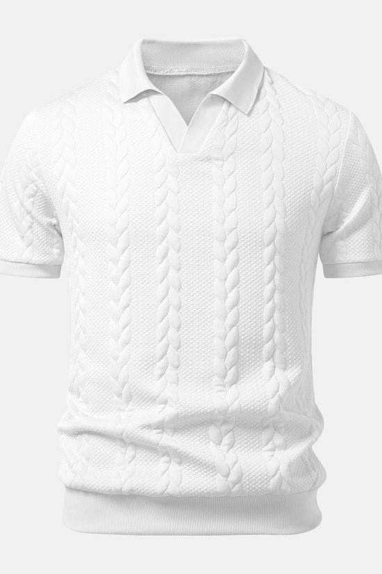 Twist Jacquard V-hals Polo