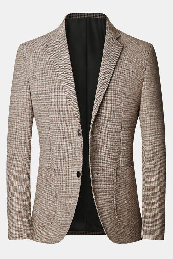 Wol Look Fijn Ruit Blazer