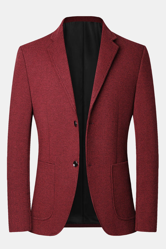 Wol Look Fijn Ruit Blazer