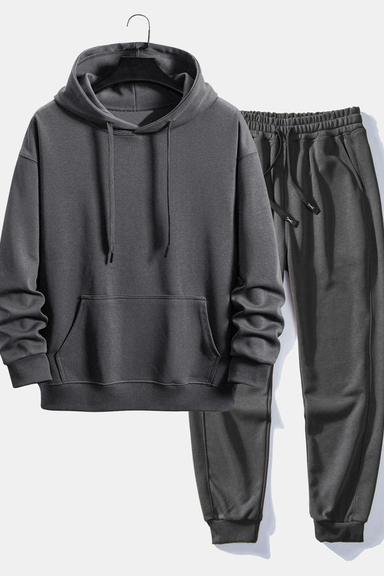 Basic afslappet hoodie & joggingbukser