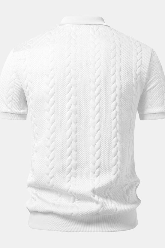 Twist Jacquard V-hals Polo