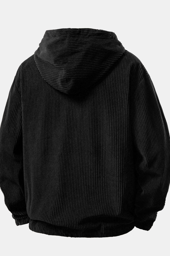 Corduroy Hoodie Med Kængurulomme & Corduroy Jogger Bukser