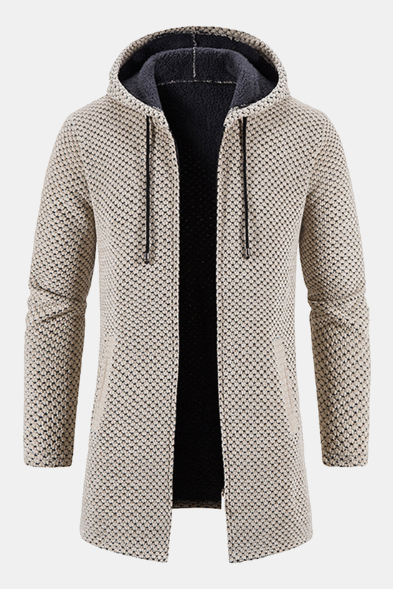 Lang Line Struktureret Hoodie Trøje