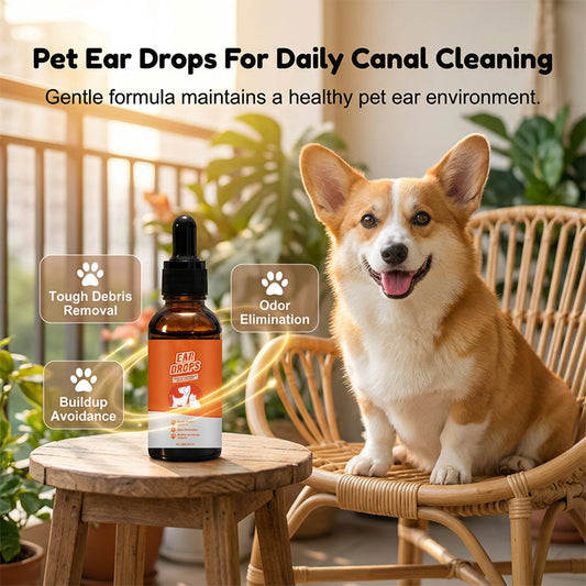 PetEase™ Beroligende Øredråber til Hunde og Katte med naturlige ingredienser