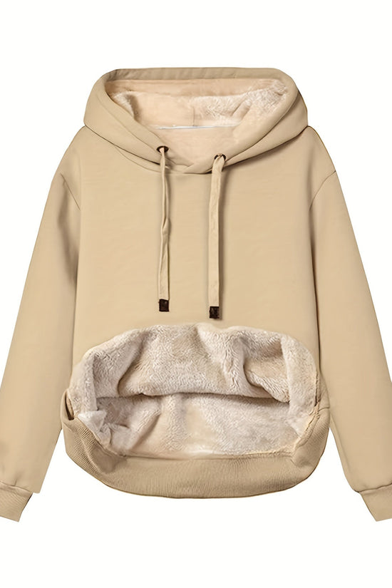 Komfortabel Fleece Hættetrøje til Kvinder
