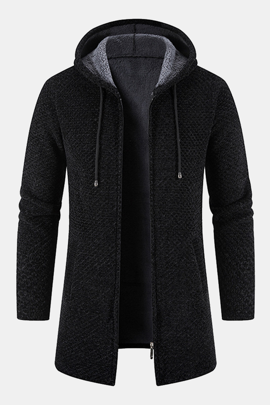 Lang Line Struktureret Hoodie Trøje