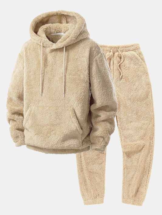 Basic Teddy Hoodie & Teddy joggerbukser