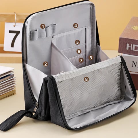BeautyCarry™ Stående Make-up Taske - Elegant og Praktisk Opbevaring
