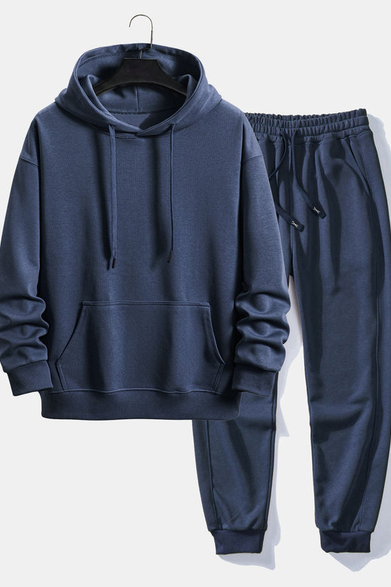 Basic afslappet hoodie & joggingbukser