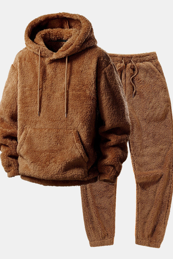 Basic Teddy Hoodie & Teddy joggerbukser