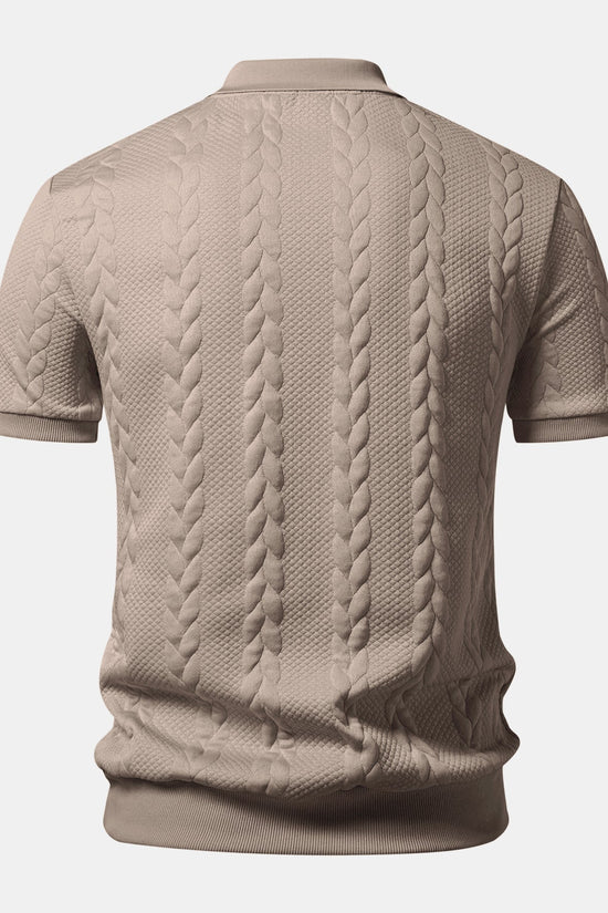 Twist Jacquard V-hals Polo