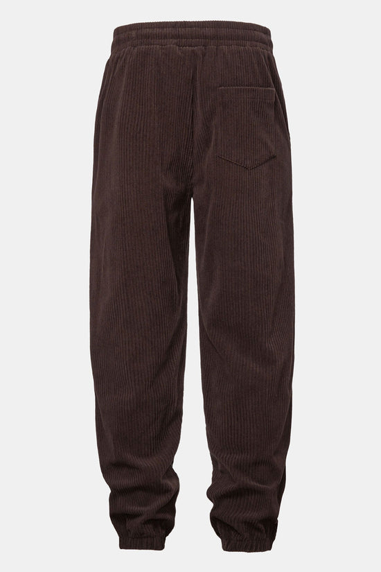 Corduroy Hoodie Med Kængurulomme & Corduroy Jogger Bukser