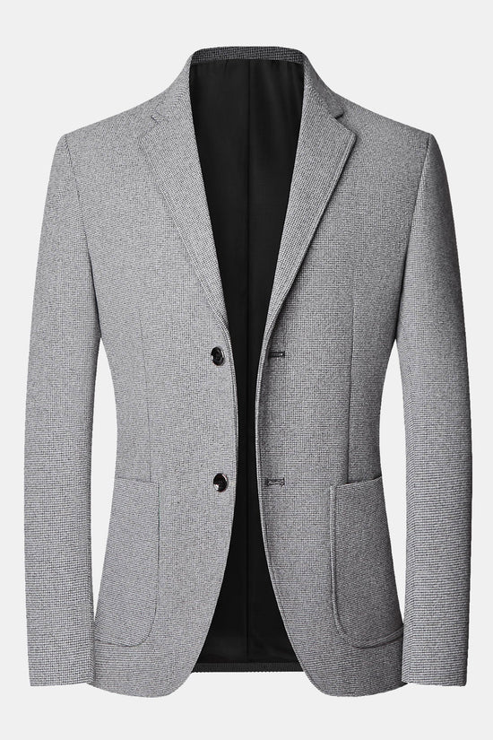 Wol Look Fijn Ruit Blazer