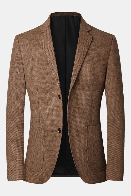 Wol Look Fijn Ruit Blazer