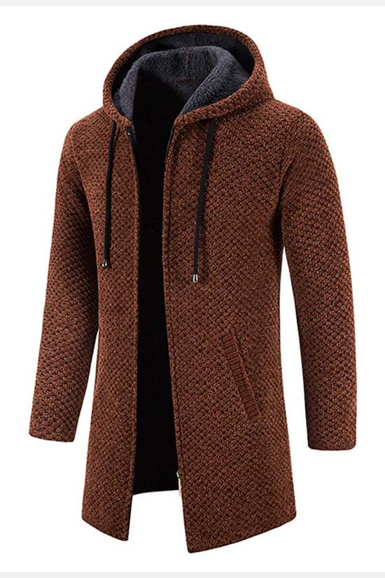 Lang Line Struktureret Hoodie Trøje