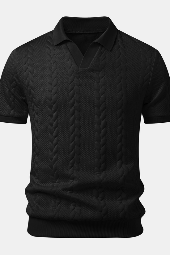 Twist Jacquard V-hals Polo