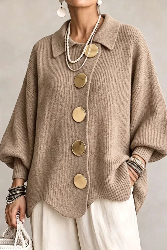 Cardigan, Lapel-Krave, Knaplukning