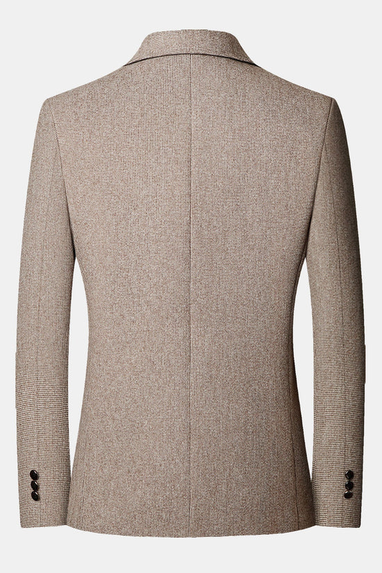 Wol Look Fijn Ruit Blazer