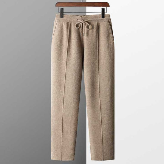 Herre Cashmere Bukser, Skræddersyet Pasform, Åndbar