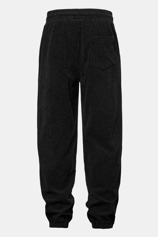 Corduroy Hoodie Med Kængurulomme & Corduroy Jogger Bukser