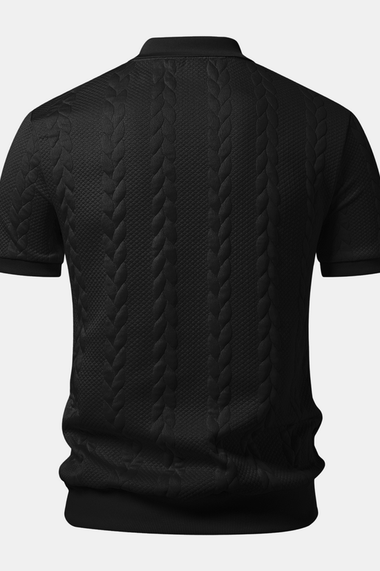 Twist Jacquard V-hals Polo