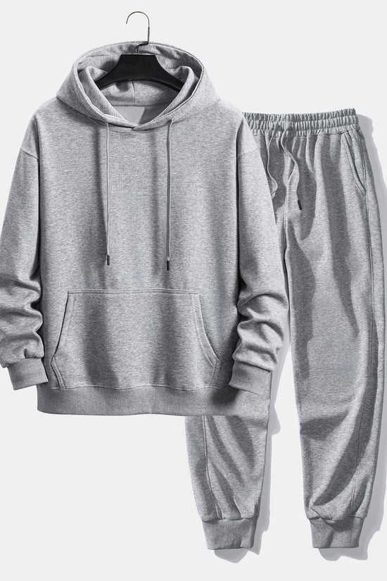 Basic afslappet hoodie & joggingbukser