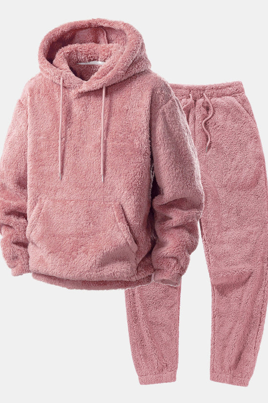 Basic Teddy Hoodie & Teddy joggerbukser