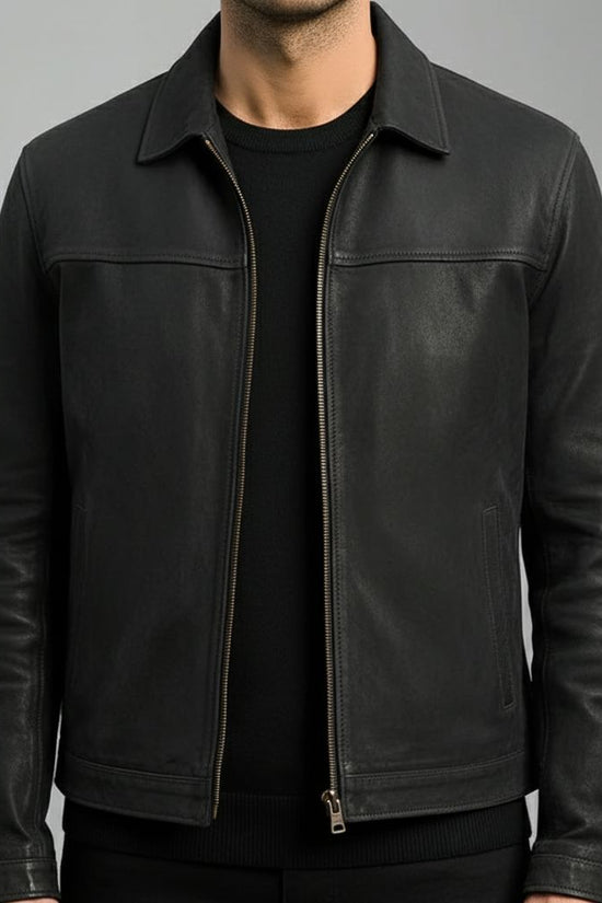 Heren Bikerjakke Brun Kunstlæder - Blød, Smart & Komfortabel Casual Design