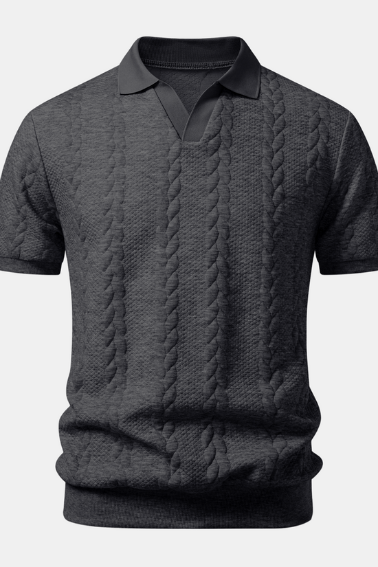 Twist Jacquard V-hals Polo