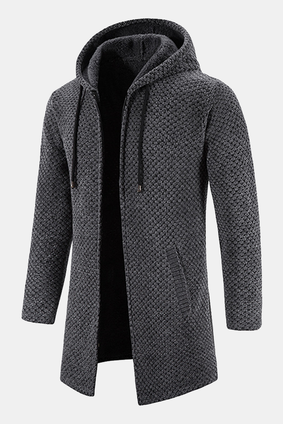 Lang Line Struktureret Hoodie Trøje