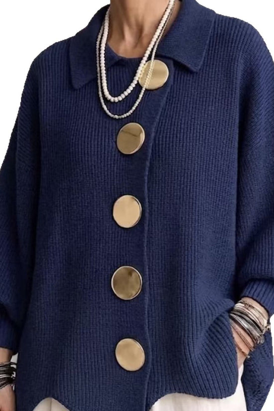 Cardigan, Lapel-Krave, Knaplukning