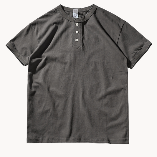CottonTrail | Henley T-Shirt i 100% Bomuld til Hverdagsbrug