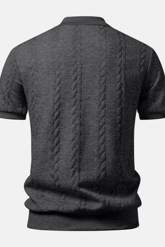 Twist Jacquard V-hals Polo