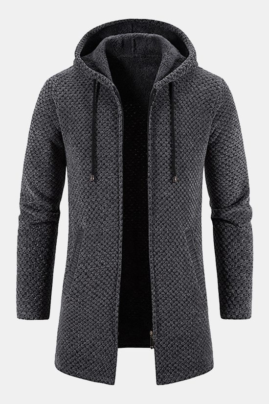 Lang Line Struktureret Hoodie Trøje