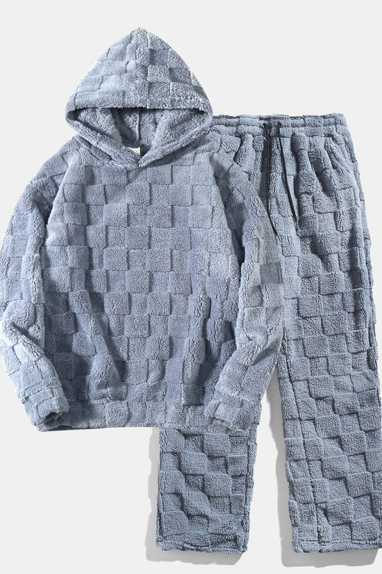 Checkerboard Teddy Hoodie & Bukser