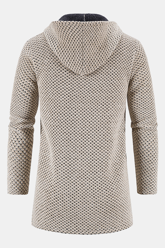 Lang Line Struktureret Hoodie Trøje