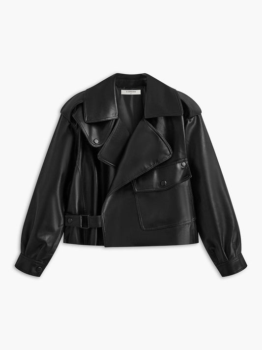 Sophia | Kunstlæder Bikerjakke – Et Statement Stykke til Enhver Stil