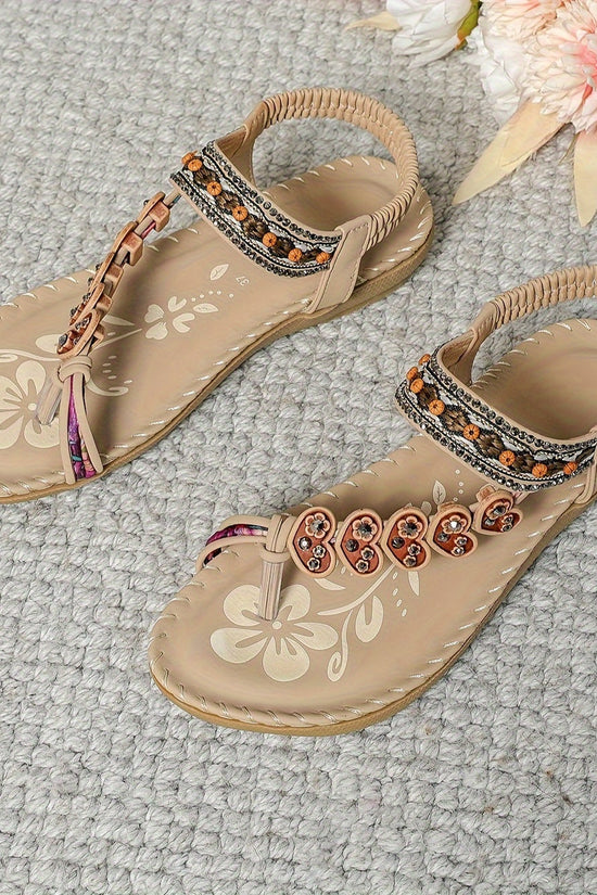 Bohemian sandaler med perledetaljer - Maya