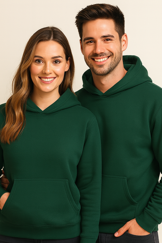 Hoodie med Hætte, Bomuldsblanding, Fleecefor, Unisex