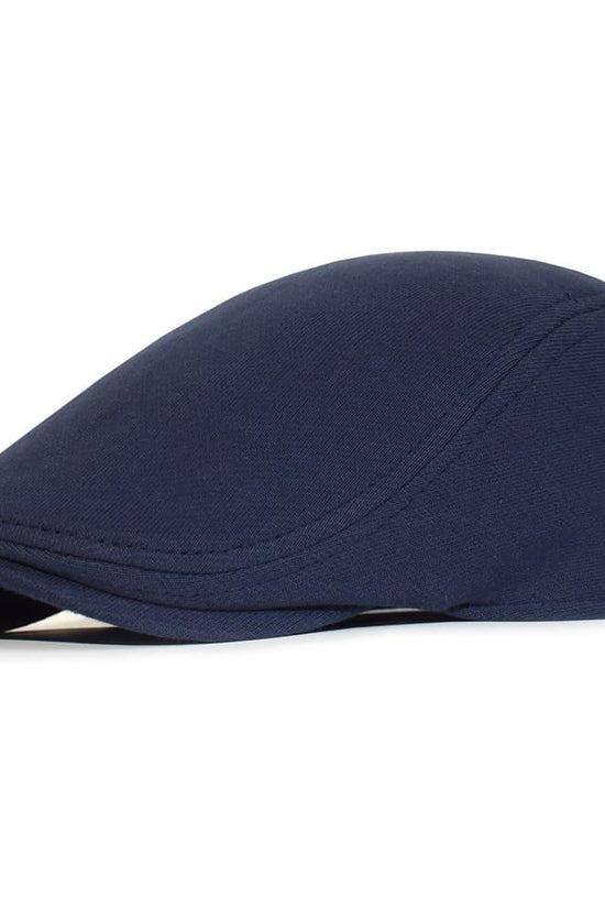 Stilfuld Ensfarvet Bomuld Flat Cap