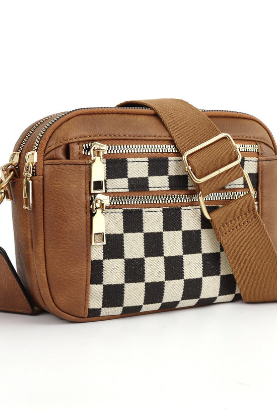 Dame Crossbody Taske – Kompakt Skuldertaske med Smykkebånd og Lynlåslommer