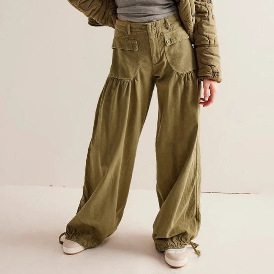 Harem Jogger, Denim, Elastiske Manchetter