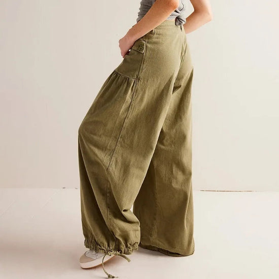 Harem Jogger, Denim, Elastiske Manchetter