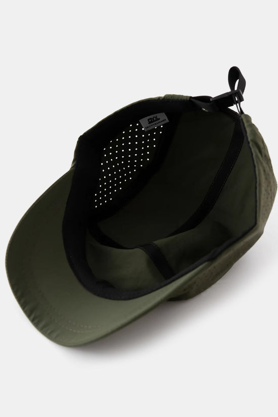 Hurtigtørrende Perforeret Korte Skygge 5 Panel Camp Cap - Bagpå Trykt Logo Justerbar Sport- og Løbehat