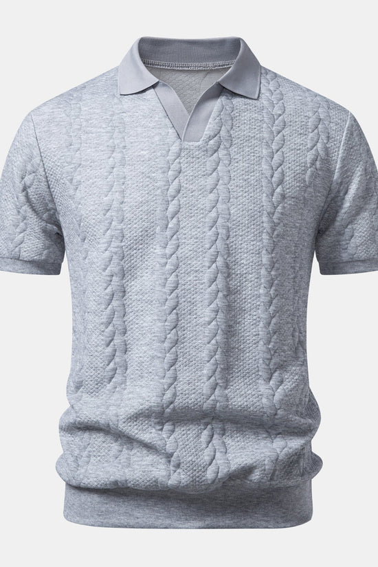 Twist Jacquard V-hals Polo