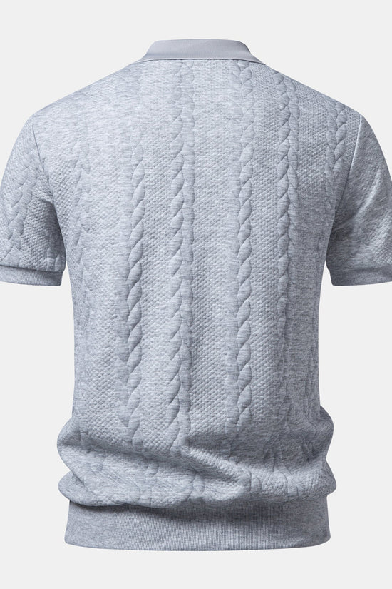Twist Jacquard V-hals Polo
